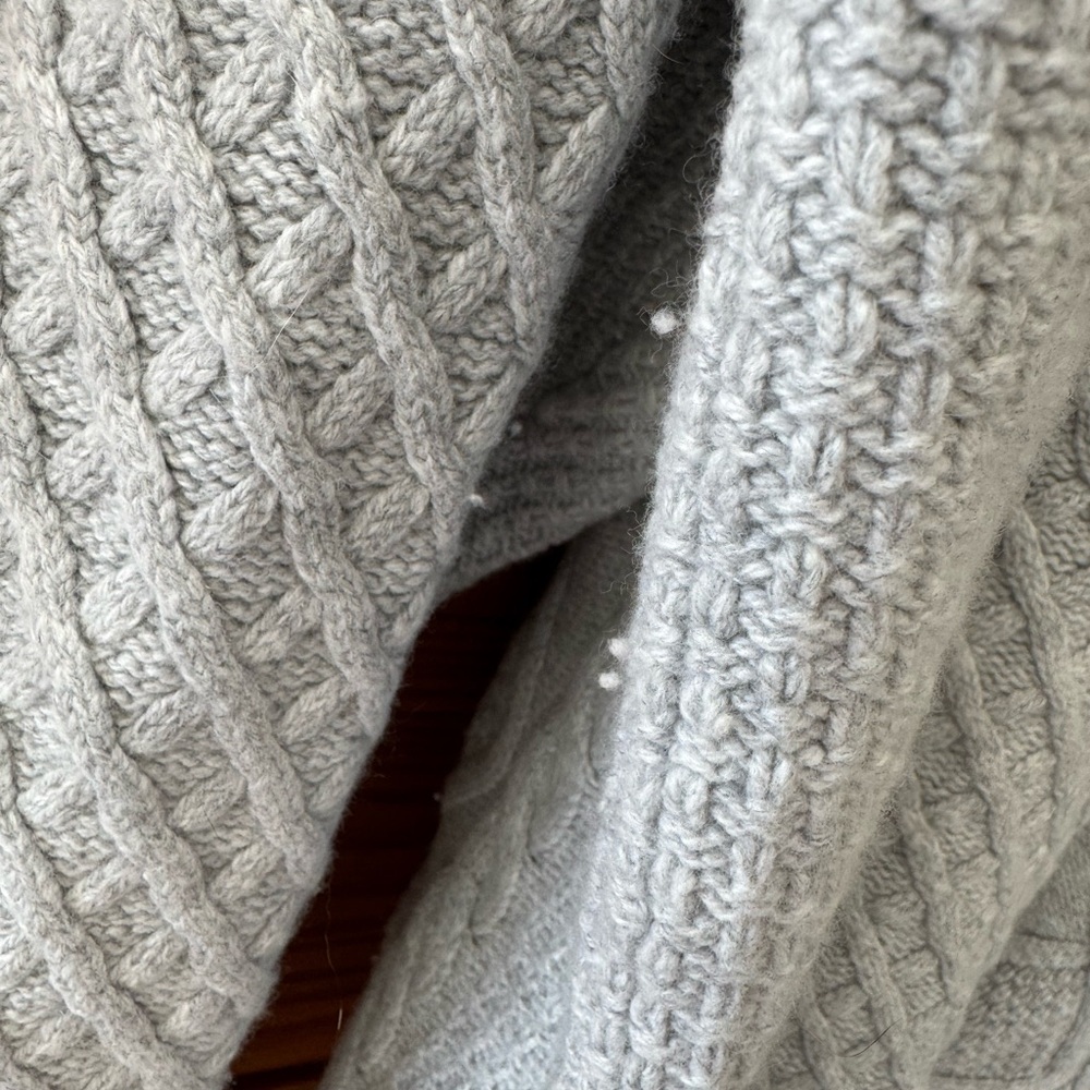 ARITZIA Sunday Best Women's Crewneck Cable Knit Wool Peggy Sweater - Picture 4 of 8